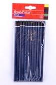 Набір чорнографітних олівців Memoris-Precious, 2Н-3В, по 2 штуки, синій корпус, 12 штук в упаковці MF1642-A