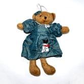 М'яка іграшка ведмедик у платті, з бантиком, з підвіскою LEO-9744 ABC