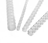 Пружини пластикові Agent 12 мм, зшивають до 80 аркушів, білі, 100 штук в упаковці 1312711
