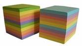 Блок для запису Куб 8,3 х 8,3 см 550 аркушів, офсетний, кольоровий, клеєний папір 00102