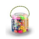 Набір креативної творчості Danko Toys "Тісто для ліпки Fluoric" 18 кольорів, пластикове відро 3+ TMD-FL-18-01U