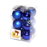 Подвеска Шар d=3 см, набор из 12 шаров матовых и блестящих, елочное украшение, цвет синий AR3/3012АB/В