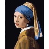 Роспись по номерам идейка 40 х 50 см, "Девушка с жемчужной сережкой. Ян Вермер", холст, краски, кист КНО4817
