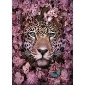 Набір для творчості Strateg "Алмазна мозаїка. Леопард у квітах", 30 х 40 см GD84598