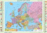 Карта Европы - политическая М1 : 10 000 000, 65 х 45 см, картонная, украинская, стенная