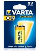 Батарейка VARTA SuperLife 6F22 BLI 1 9V, Zinc Carbon, 1шт. под блистером, с европодвесом 6F22