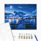 Картина за номерами Brushme "Полярне сяйво" 40 х 50 см, полотно, фарби, пензлики BS52595