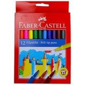 Фломастери Faber-Castell Felt tip 12 кольорів, картонна упаковка 554212