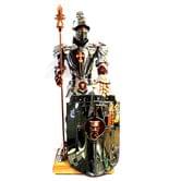 Фигура "Рыцарь" 65 см с  щитом и копьем, мини-бар, материал: металл