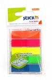 Набір індексів STICK'N 5 кольорів х 20 аркушів, 45 х 12 мм, неонові, HOPAX 26070