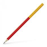 Олівець Faber-Castell чорнографітний Grip 2001 В, два тона, червоно - помаранчевий 517022