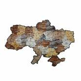 Фигурный деревяный пазл PuzzleOK "Карта Украины" А4 PuzA4-01220