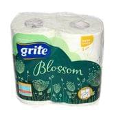 Туалетная бумага GRITE BLOSSOM 3 слоя 4 рулона  (150 листков)
