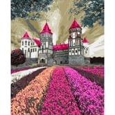 Картина за номерами Brushme "Мирський замок у квітах" 40 х 50 см, полотно, фарби, пензлики GX3288