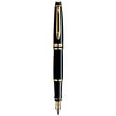 Ручка Waterman Expert Black FP чорна з позолотою, перо 10 021