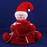 Новорічна декорація Санта/Сніговик з мішком для подарунків JAX6855A/B
