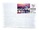 Полотно на картоні з контуром "Пейзаж 23" асорті, 30 х 40см, бавовна, акрил, ROSA GPA283823