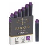 Капсула - картридж Parker, Паркер Quink мини 6 штук, цвет фиолетовый 11 510Vl