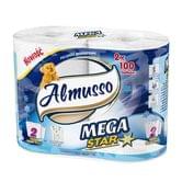 Рушники паперові Almusso Mega Star 2-х шарові, 100 аркушів, 2 штуки в упаковці