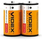 Батарейка VIDEX сольова R14P/C 2 штуки в упаковці 290416