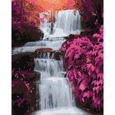 Роспись по номерам Идейка 40 х 50 см, "Тропический водопад", холст, акриловые краски, кисточки КНО2862