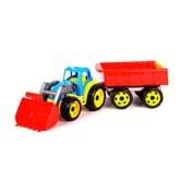Іграшка ТехноК транспортна "Трактор з ковшем і причепом", пластик, 3+ 3688
