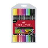 Фломастеры Faber-Castell Fibre-tip 10 цветов, двухсторонние, неон 151109
