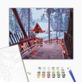 Картина за номерами Brushme "Зимовий затишок" 40 х 50 см, полотно, фарби, пензлики BS52773