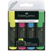 Маркер Faber-Castell Textliner Super Fluo, набор 4 штуки 154804