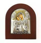 Икона Божией Матери " Достойно есть " ( "Милующая" ) Silver Axion 10 x 8 см 813-1014