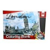 Раскраска Аркуш А4 "Города. Лондон" 10 листов, акварельная бумага 200 г/м2 1B1521