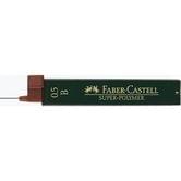 Грифель Faber-Castell 0,5 мм В SUPER POLYMER, 12 штук в пластиковом пенале 120501