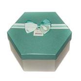 Набор коробок для подарков 3 штуки, шестигранные 19 х 10 см, с бантом, цвет бирюзовый