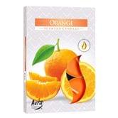 Свічка таблетка Bispol ароматична Orange, 6 штук в упаковці p15-63