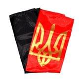 Флаг УПА 70 х 105 см трезубец, красно-черный  полиэстер П-5Т УПА