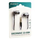 Навушники - вкладиші Greenwave, чорні EX-018M