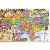 Карта України - ілюстрована М1:2 200 000, 65 х 45 см, картон
