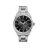 Наручные часы TIMEX Chesapeake кварцевый, мужской, черный, браслет металлический серебряный Tx2p97000