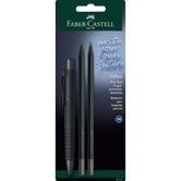 Набір Faber-Castell Urban: ручка кулькова + 2 чорнографітних олівця, чорний 241124