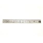 Линейка 30 см с геометрическими фигурами и формулами, пластмассовая, непрозрачная, печатная 0086