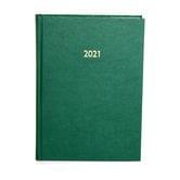 Ежедневник датированный 2021 По А5 160 листов, линия, искусственная кожа Баладек Лен, цвет зеленый 240/4 1540