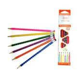 Набір графітних олівців HONG WEI НВ,12 штук, тригранні, ціна за 1 штуку, продается упаковкой HW-019-B
