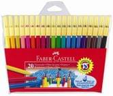 Фломастери Faber-Castell FIBRE TIP 20 кольорів 155120