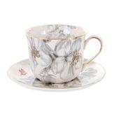 Чайний набір порцеляновий Lefard "Валері" 2 предмети: чашка + блюдце 400 мл 975-023
