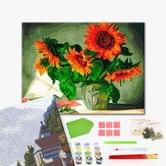 Картина-мозаїка Brushme "Натюрморт з соняшниками" 40 х 50 см, полотно, фарби, стрази, пензлики, коро GZS1027