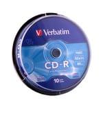 Диск CDR Verbatim 700mb 52x Extra Protection cake 10 шт