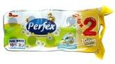Туалетная бумага PERFEX 3-х слойный, 8+2 в упаковке 148.01.033,037