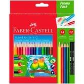 Карандаши цветные Faber-Castell, 18 цветов +4 цветные + 2 чернографитных, картон 201597