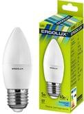 Электролампа Ergolux led c35 e27-4k 5w 220v Холодно белый 6292202
