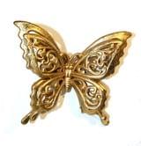 Подвеска - елочное украшение "Бабочка" 9,5 х 8,5 см, цвет золотой,  изделие для новогодних праздн HT-A00653G